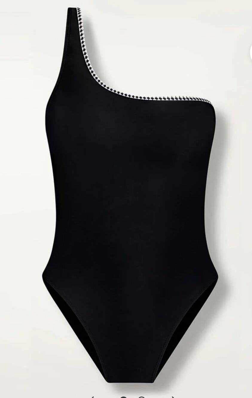 Lem Lem Lena One Shoulder Swimsuit Black L